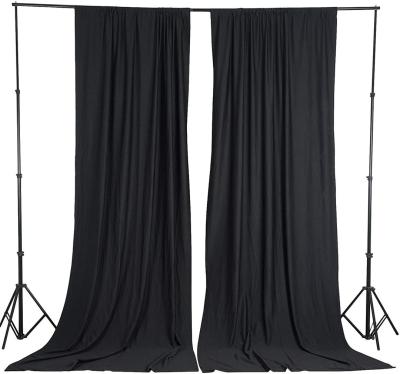 China Blackout 10 ft. x 10 ft. Black Polyester Photography Backdrop Drapes Curtains Panels - Wedding Decorations Party Home Reception Supplies for sale