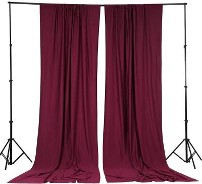 China Popular Blackout Polyester Backdrop Drapes Curtain Panels With Rod Pockets - Wedding Ceremony Party Home Window Decorations for sale