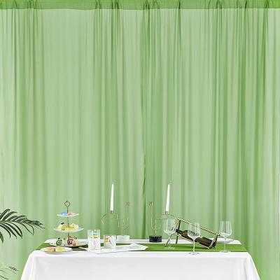 China Hot Sale Blackout Curtain Wedding Chiffon Drape Decoration Wedding Drapery Backdrop Curtain For Churches for sale