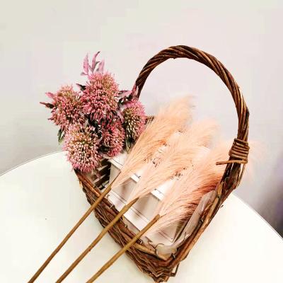 China 70cm 8# environmental protection artificial pampas grass home wedding green soft orange decoration building artificial flowers for sale