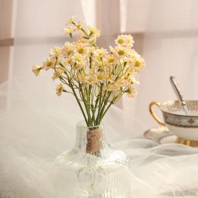 China Mini Daisy Immortal Artificial Colorful Chrysanthemum Flower Bush For Home Decor for sale