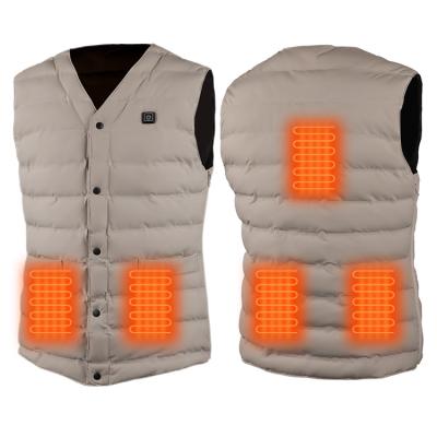 China New Product 5V Anti-wrinkle Winter Smart Heated Vest Adjustable USB 5 Zone Warm Heated Vest For Work And Daily Life for sale