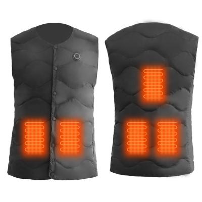 China Anti-Wrinkle High Quality 5V USB 5 Zone Temperature Adjustable Power Heated Vest Winter Vest USB Smart Heated Vest For Men for sale