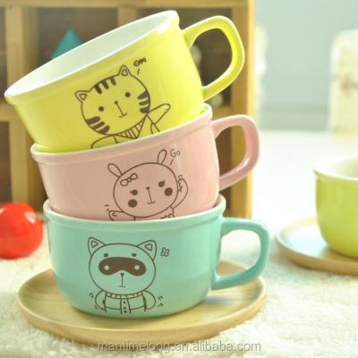 China Viable Cartoon Coffee Mug Travel Coffee Mug Coffe Tea Cup Ceramic Stylish Coffee Mug for sale