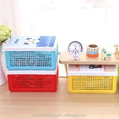 China Workable Storage Box Korean Foldable Storage Box Grid Desktop Utilities for sale