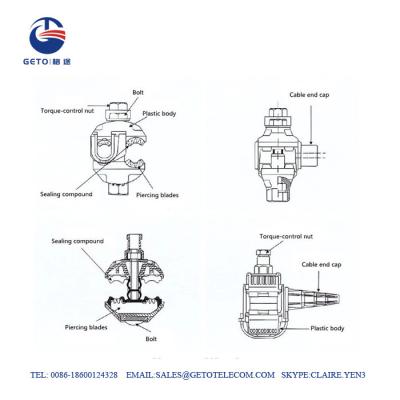 China Conector de perfuração de isolação de JJC 1KV 1.5sqmm, conector perfurando do fio à venda