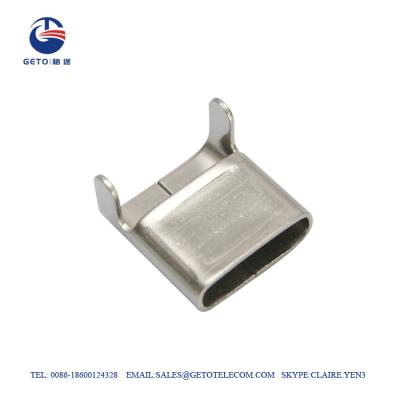 China SS201 6.4mm 0.38mm 50M Stainless Steel Clip Te koop