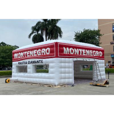 China Environmental Protection Blue Springs Inflatable Exhibition Tent,Event Big Inflatable Cube Tent For Promotion for sale