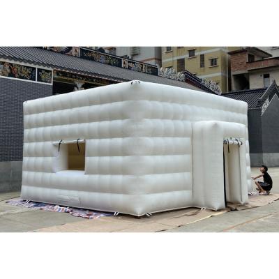 China Environmental Protection Blue Springs Inflatable Exhibition Tent, White Outdoor Inflatable Cube Tent for sale