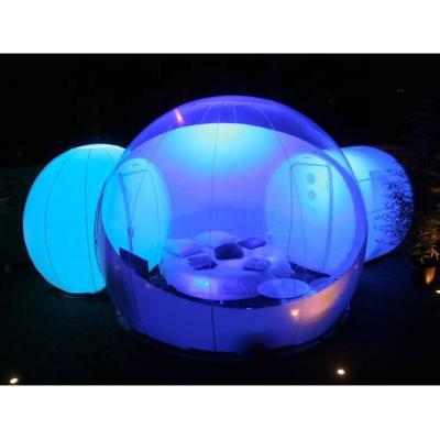 China Durable / Safety / Beautiful Blue Springs Inflatable Bubble Show Tent , Inflatable Bubble Tent With Light for sale