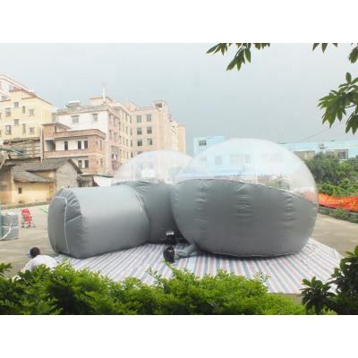 China Durable / Safety / Lovely Blue Springs Inflatable Room Tent , Comping Inflatable Transparent Bubble Tent for sale