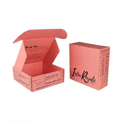 China Custom Logo Fruits Packaging Pink Corrugated Recyclable Boxes 3 Layer Corrugated Box for sale