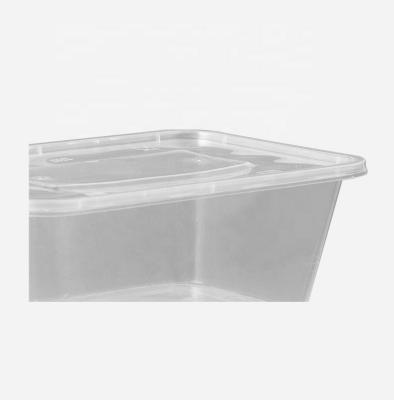 China Recyclable Thickened Transparent Fresh Preservation With Cover Disposable Plastic Lunch Box Square Packing Disposable Lunch Box for sale