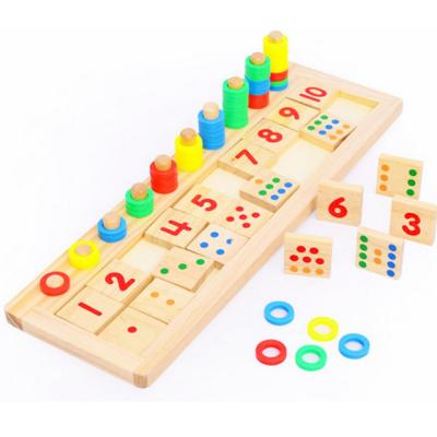 China Genuine Toy Kids Toys Education Puzzle Educational Games Teaching Wooden Log Height Calculation Digital Board for sale