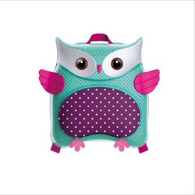 China New Comfortable School Bags Kids Cartoon Backpack Boys And Girls Children Bag 3D Owl Backpack for sale