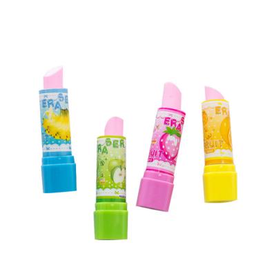 China Cute Office Eraser Stationery School Kids Creative Lipstick Eraser for sale