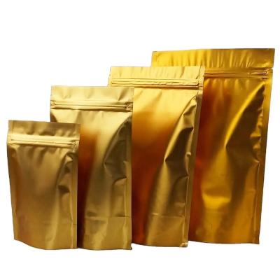 China Recyclable Low Price Colorful Ziplock Aluminum Foil Plastic Bag With Euro Gold Slot Metallic Mylar Stand Up Pockets for sale