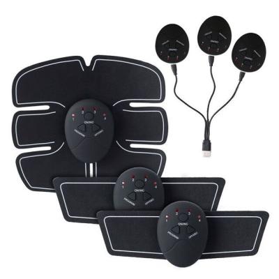 China Portable Abdominal Fitness Abdominal Muscle Body Massager Radio Six Pads EMS Electric Muscle Stimulator for sale