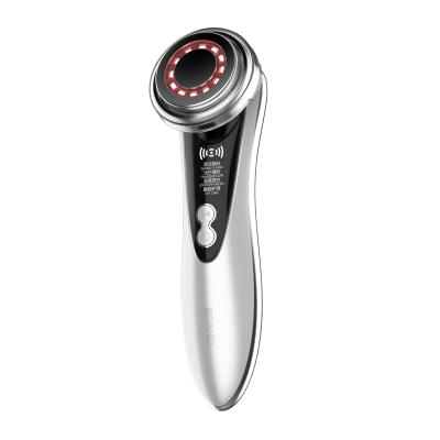 China Portable Home Use Portable Ion Photon Face Massager Ultrasonic Facial Cleansing Skin Lifting Hot Cold for sale