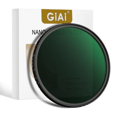 China Reduce Wrinkles GiAi Camera Filter 1/2 Soft Highlight and Black Mist +VND3-32 Filter 67mm 72mm 77mm 82mm for Canon Nikonn for sale