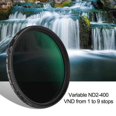 China All Camera Lens ND2-400 Variable ND Filter Camera Lens ND Filter 52mm 58mm 62mm 67mm 72mm 77mm 82mm for sale