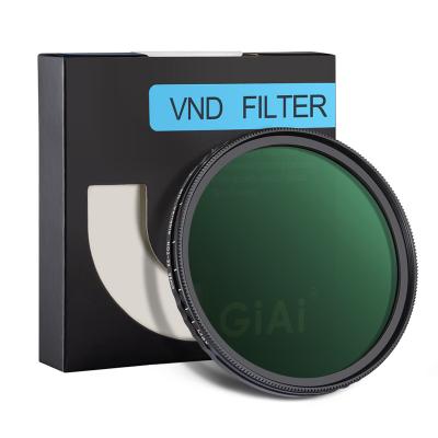 China Circle GiAi ND2-32 Variable Density Camera Neutral ND Filter 82mm 77mm 72mm 67mm 62mm 58mm 52mm for sale