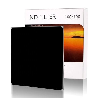 China GiAi 100x100mm Nano Filter Waterproof ND1000 Neutral Density Filter 10 Stops Square Coating Camera Filter for sale