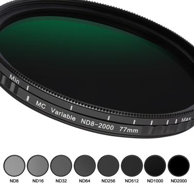 China All Camera Lens GiAi ND8-2000 82 77 72 67 62 58 55 52mm Variable Density Camera Lens Neutral Filter for sale