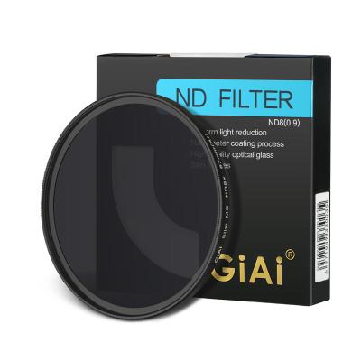 China Light Reduction GiAi 67mm Camera ND Filter Neutral Density Filter MC ND8 Thin Filter for sale