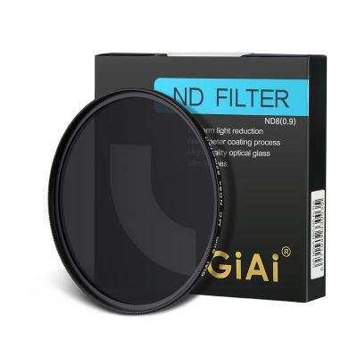 China Light Reduction GiAi Slim 82mm Camera ND Filter ND8 Neutral Density Filter For DSLR Camera for sale