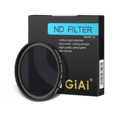 China Light Reduction GiAi Coating 40.5mm Camera ND Filter ND16 Multilayer Thin Camera Filter for sale