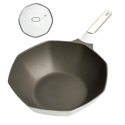 China Durable Cast Aluminum Non Stick Gas Cooker Wok Pan for sale