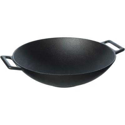 China Sustainable High Quality Chinese Kitchen Cast Iron Round Cookware Sets Cook Frying Wok for sale