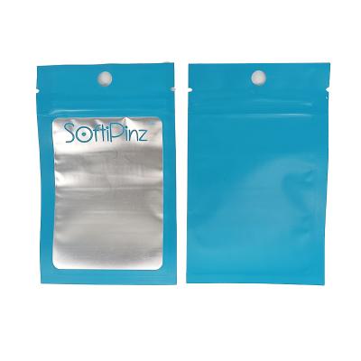 China Moisture Proof Jewelry Ziplock Packaging Foil Bags Aluminum Foil Plastic Bag With Clear Window And Hole for sale