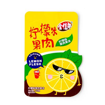 China Custom Lemon Special Shaped Moisture Proof Food Grade Plastic Bags Fruit Jelly Pouch for sale