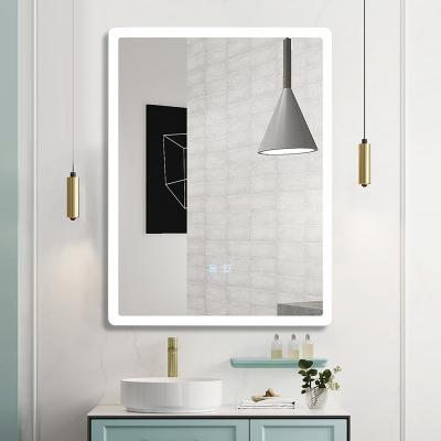 China Illuminated Xiaoke 2023 High Level Fashion Vanity Bath Smart Touch Screen Wall Mirror Fogproof With Led for sale