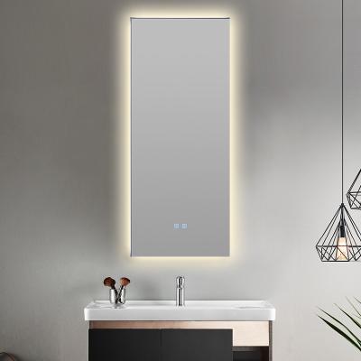 China 2023 Hot Sale Contemporary High End Luminous Defog Waterproof Smart Switch Bathroom Hanging Smart Mirror for sale