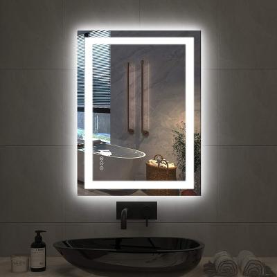 China Xiaoke New Design Illuminated Smart Touch Sensor Wall Mounted Smart Switch Lighting Bathroom Wall Mounted Mirror for sale