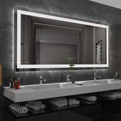 China 2023 Xiaoke Popular High Quality Touch Screen Luminous Lighting Smart Heating Defog Bathroom Hanging Mirror for sale