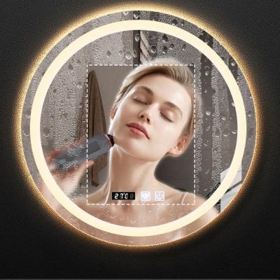 China Xiaoke Luminous 2023 Professional Customized Luxury Smart Defog Waterproof Intelligent Illuminated Bathroom Mirror for sale