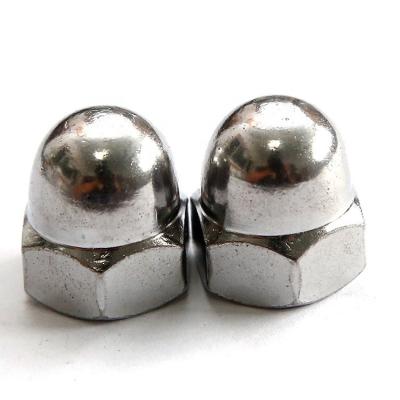 China Heavy Industry Stainless Steel SS304 SS316 DIN1587 M5 M6 Acorn Hex Domed Cap Nuts for sale