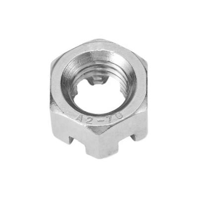 China High Quality Heavy Industry 18-8 M10 M12 DIN935 Stainless Steel Slotted Hex Head Castle Nuts for sale