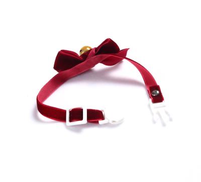 China Cat Bow Tie Collar Lint Detachable Cute Padded Decorative Cat Collar with Bell for sale