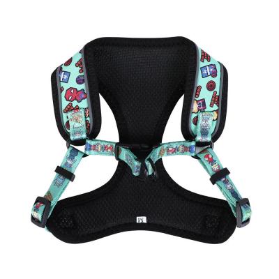 China Best Selling Padded OEM Mesh Fabric Soft Comfortable Premium H Strap Neoprene Premium Dog Harness for sale