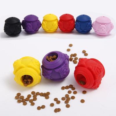 China Viable Treat Toy Makers Pet Toy Dispensing Rubber Ball Suitable For Indestructible Dogs for sale