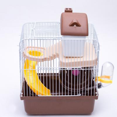 China Sustainable Luxury Portable Small Pink Hamster Metal Wire Mesh Travel Living House for sale