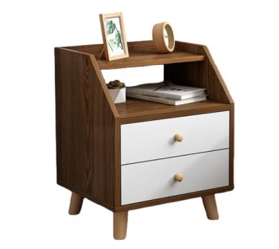 China Environmental Friendly Ex-factory Price All Solid Wood Modern White Bedside Bedroom Drawer Cabinet for sale