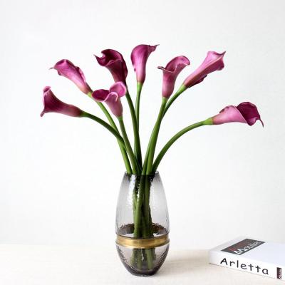 China Richicgarden PU Flores Artificiales Decorative Flowers Wedding Centerpieces Calla Lilly Stem Real Touch for sale