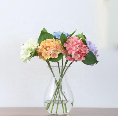 China Richicgarden Realistic 3D Plastic Flower Hydrangeas Silk Flowers Bulk Printing for sale