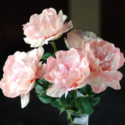 China Life Like Touch Decorative Peony Real PU Artificial Flower Flowers 76CM Artificial Flower 1PC for sale